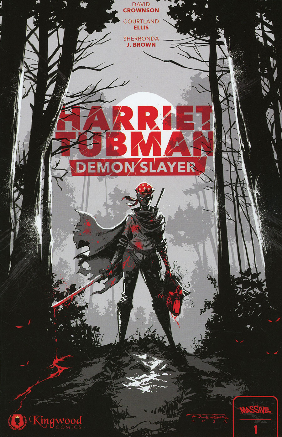 Harriet Tubman Demon Slayer #1 Cover G Incentive Khary Randolph Black & White Cover