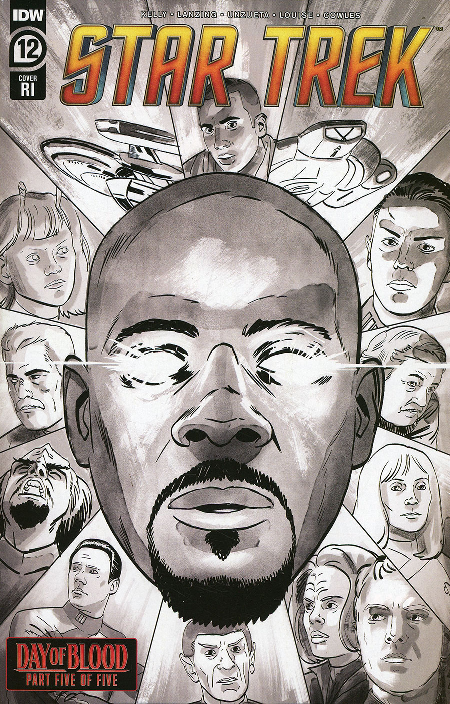 Star Trek (IDW) Vol 2 #12 Cover D Incentive Malachi Ward Black & White Cover (Day Of Blood Part 5)