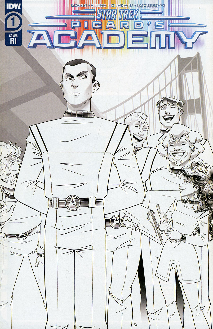 Star Trek Picards Academy #1 Cover C Incentive Sweeney Boo Black & White Cover