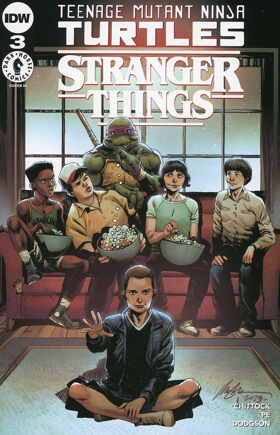 Teenage Mutant Ninja Turtles x Stranger Things #3 Cover F Incentive Alberto Albuquerque Variant Cover