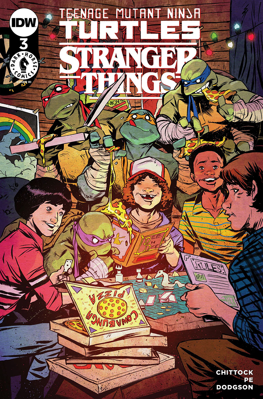 Teenage Mutant Ninja Turtles x Stranger Things #3 Cover H Incentive Sanford Greene Variant Cover