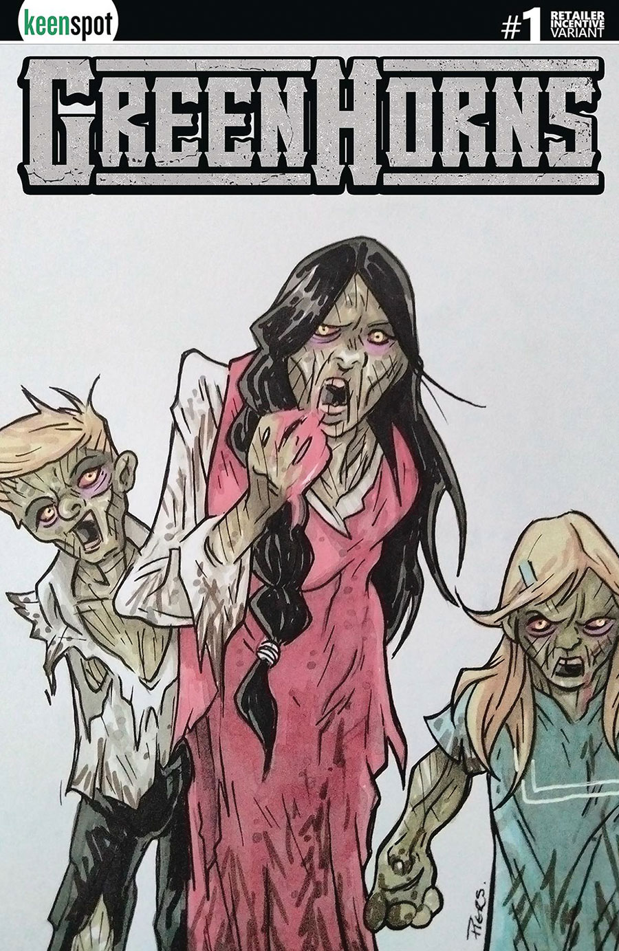 Greenhorns #1 Cover L Incentive Piers Hazell Zombie Variant Cover