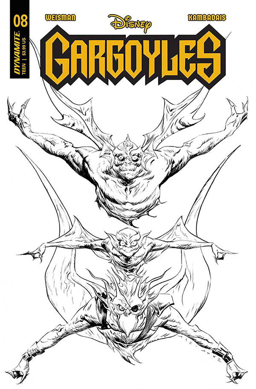 Gargoyles Vol 3 #8 Cover U Incentive Jae Lee Line Art Cover