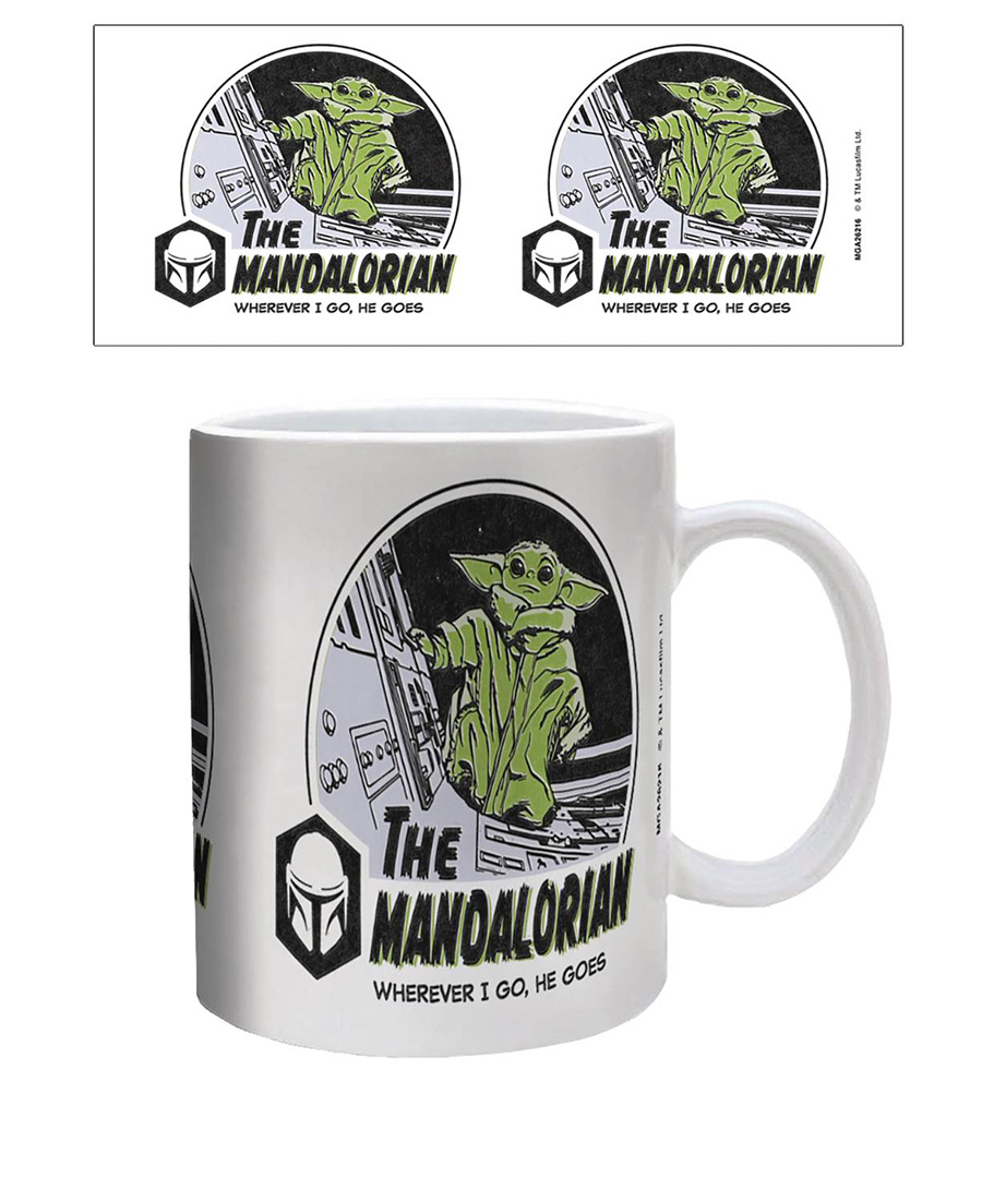 Star Wars The Mandalorian Wherever I Go He Goes 11-Ounce Ceramic Mug