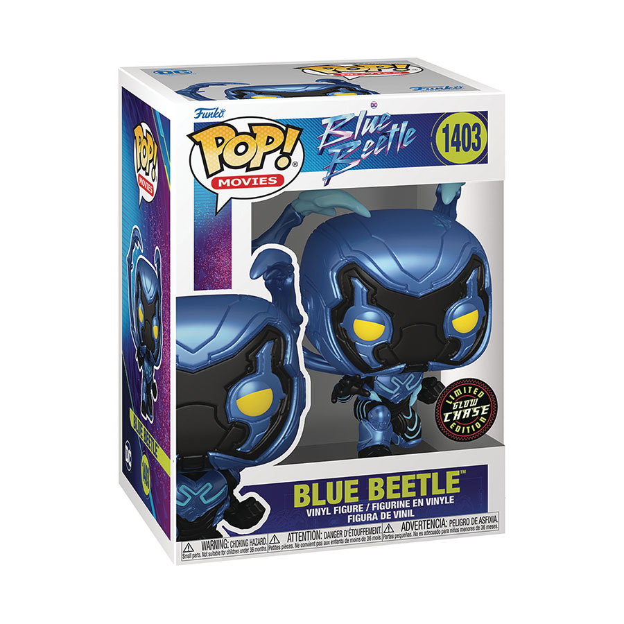 POP Movies Blue Beetle Blue Beetle Glow-In-The-Dark Chase Vinyl Figure