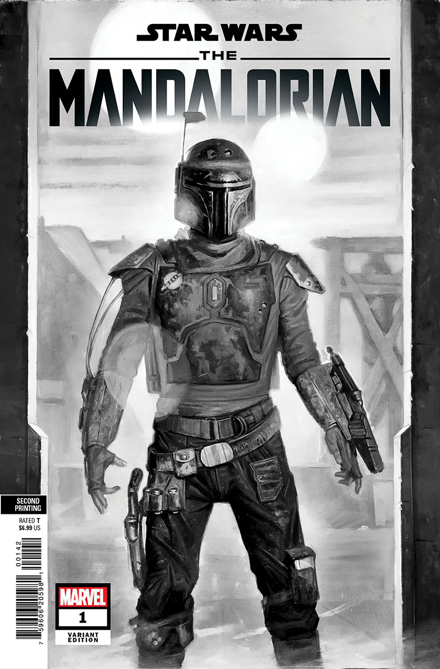 Star Wars The Mandalorian Season 2 #1 Cover I 2nd Ptg Incentive EM Gist Sketch Variant Cover