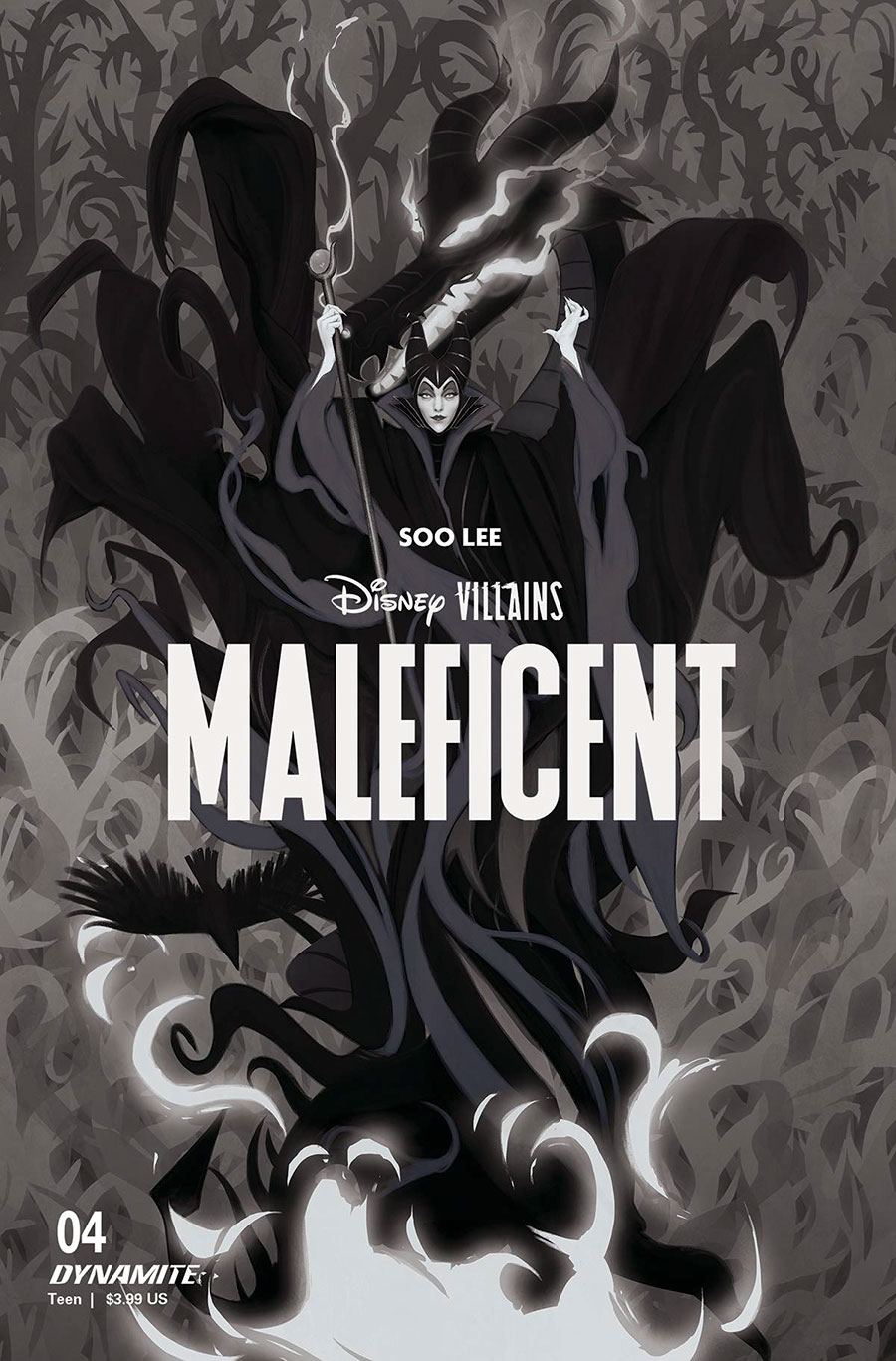 Disney Villains Maleficent #4 Cover R Incentive Rebeca Puebla Black & White Cover