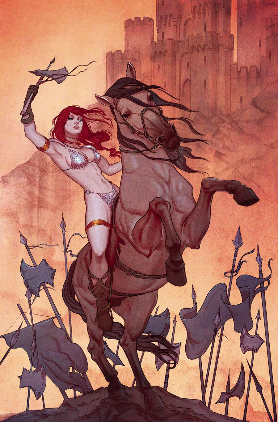 Red Sonja Vol 10 #2 Cover Z-H Incentive Jenny Frison Modern Icon Virgin Foil Cover