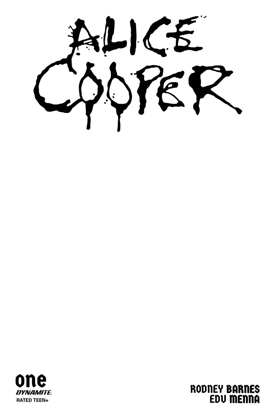 Alice Cooper Vol 2 #1 Cover E Variant Blank Authentix Cover