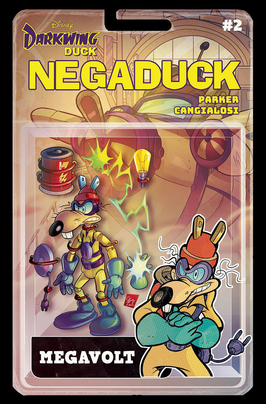 Darkwing Duck Negaduck #2 Cover E Variant Action Figure Cover