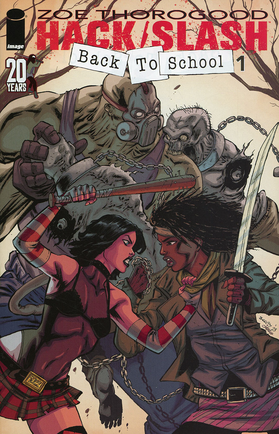 Hack Slash Back To School #1 Cover D Variant Tim Seeley The Walking Dead 20th Anniversary Cover