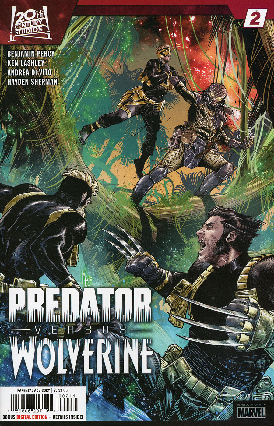 Predator vs Wolverine #2 Cover A Regular Marco Checchetto Cover