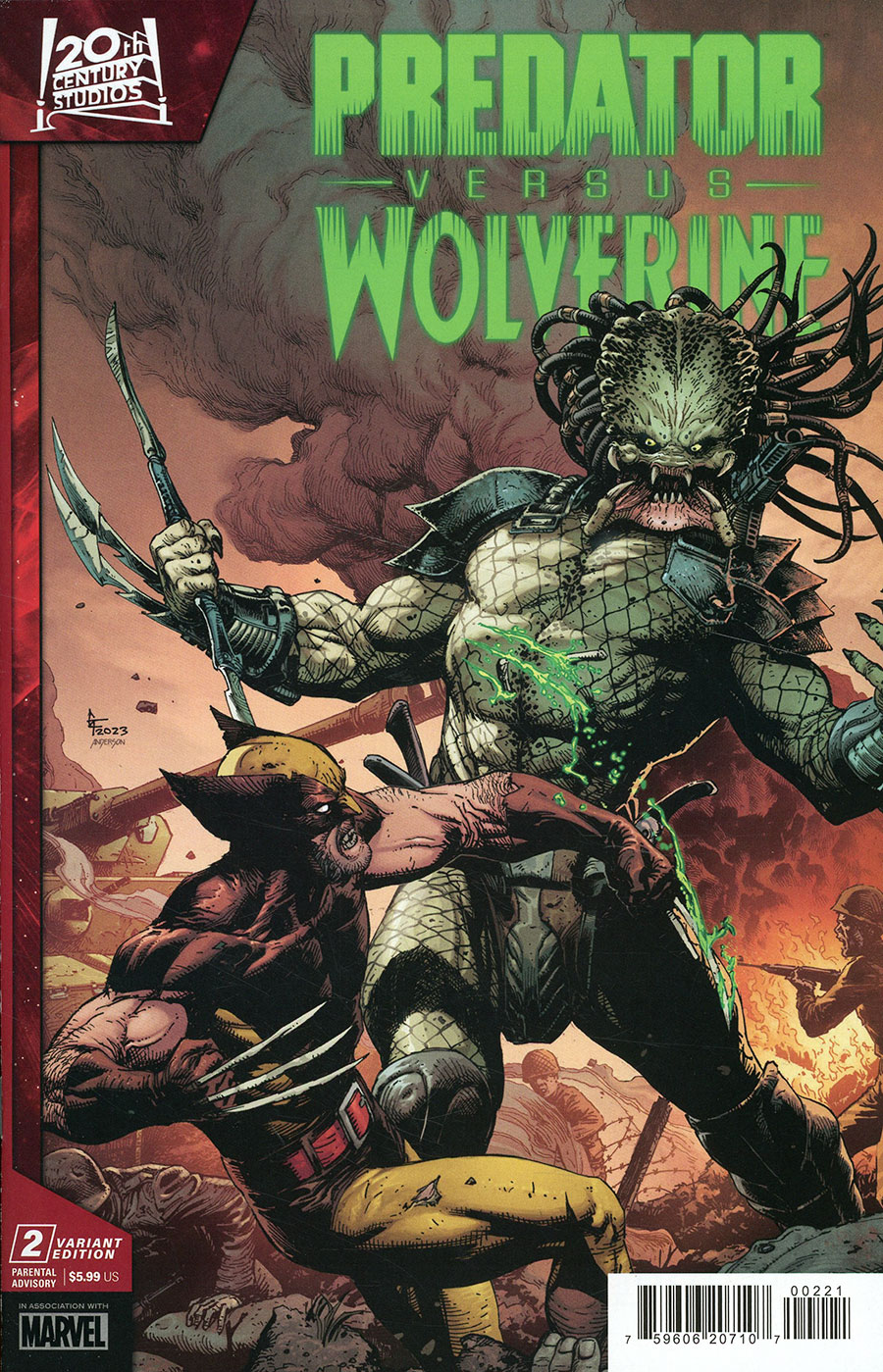 Predator vs Wolverine #2 Cover B Variant Gary Frank Cover