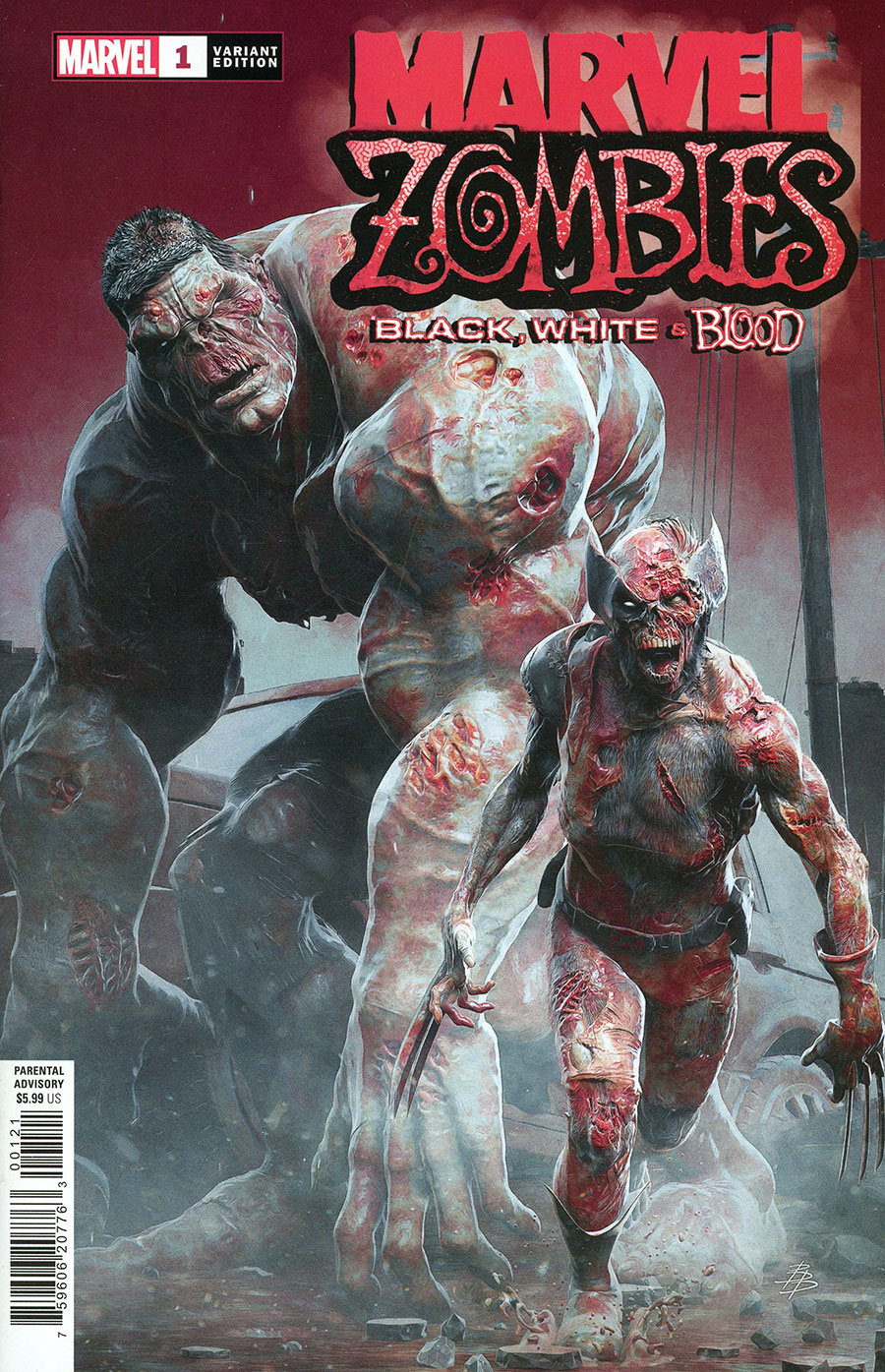 Marvel Zombies Black White & Blood #1 Cover B Variant Bjorn Barends Cover