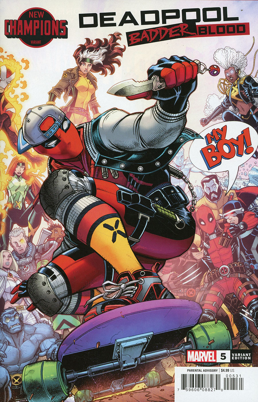 Deadpool Badder Blood #5 Cover C Variant Nick Bradshaw New Champions Cover