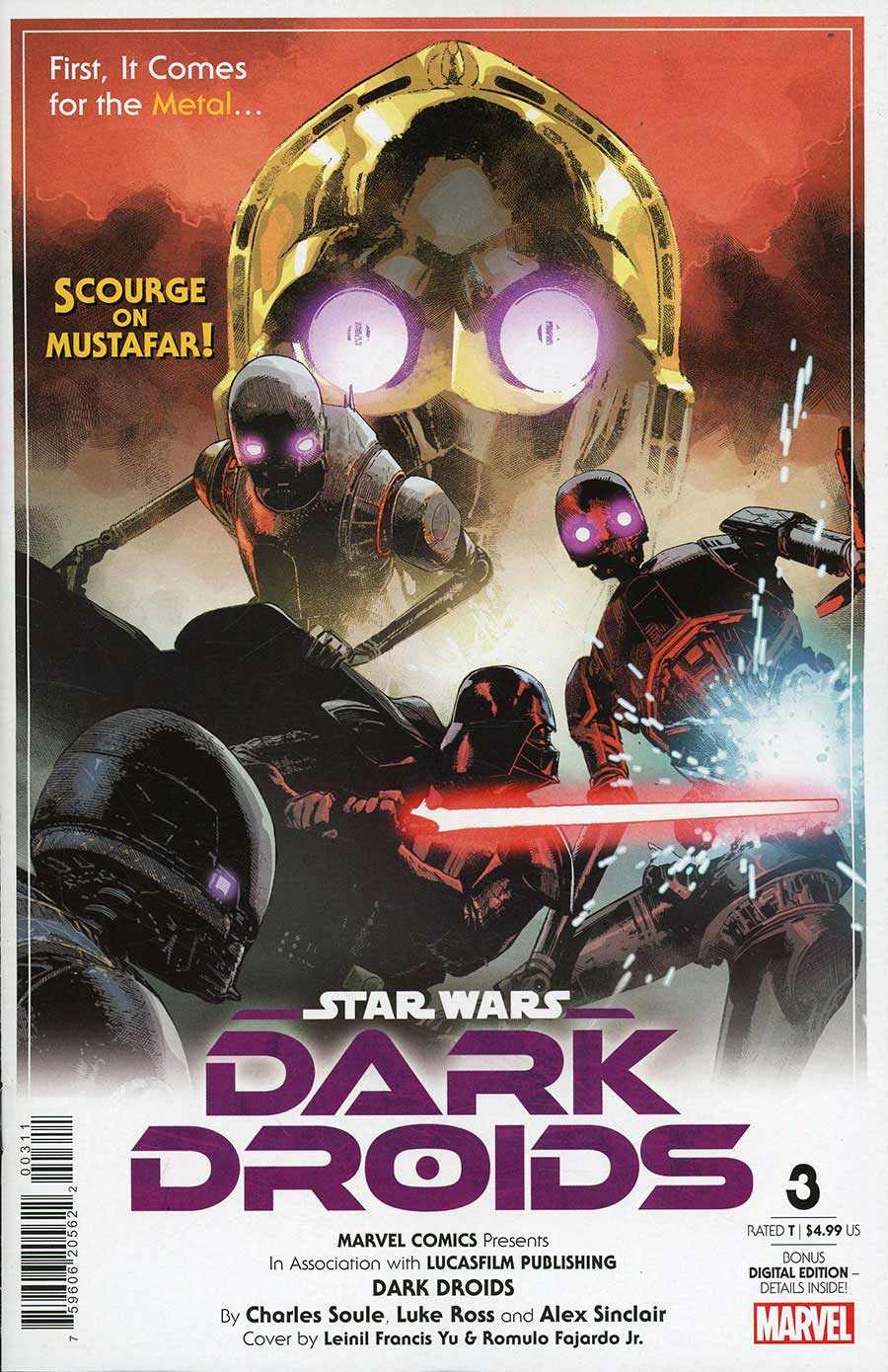 Star Wars Dark Droids #3 Cover A Regular Leinil Francis Yu Cover