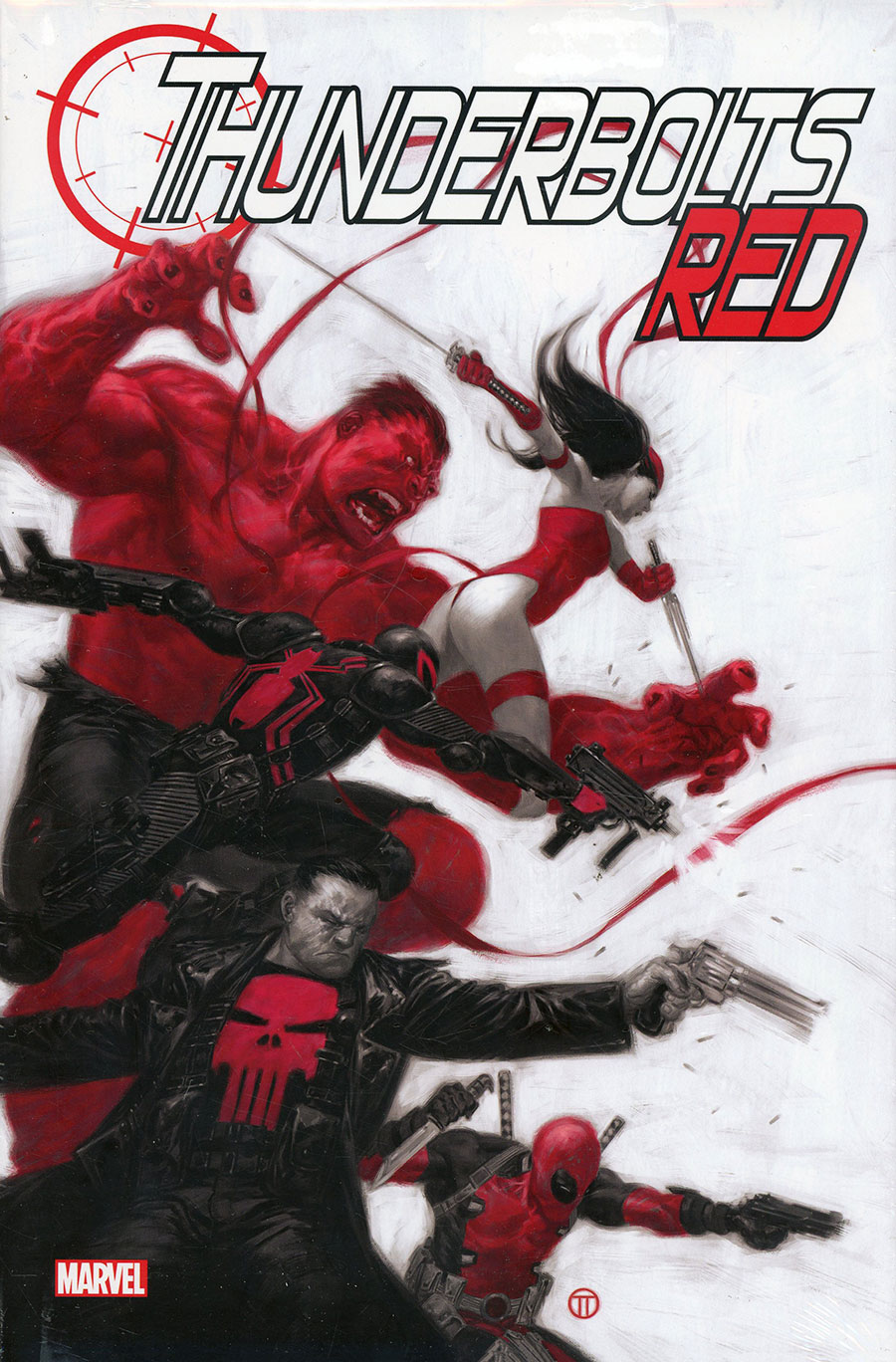Thunderbolts Red Omnibus HC Direct Market Julian Totino Tedesco Variant Cover