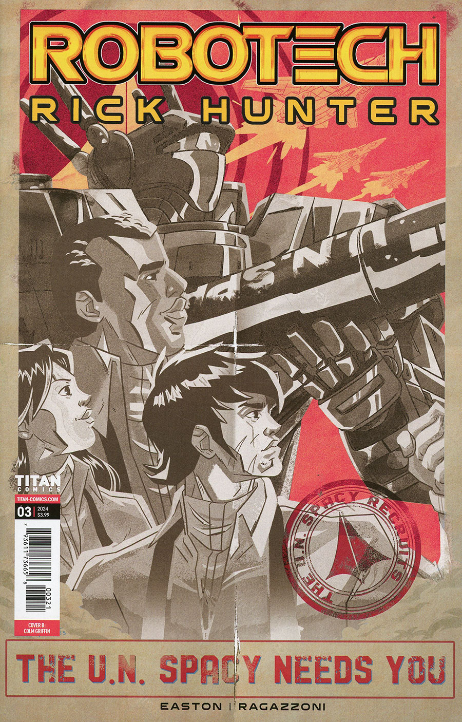 Robotech Rick Hunter #3 Cover B Variant Colm Griffin Cover