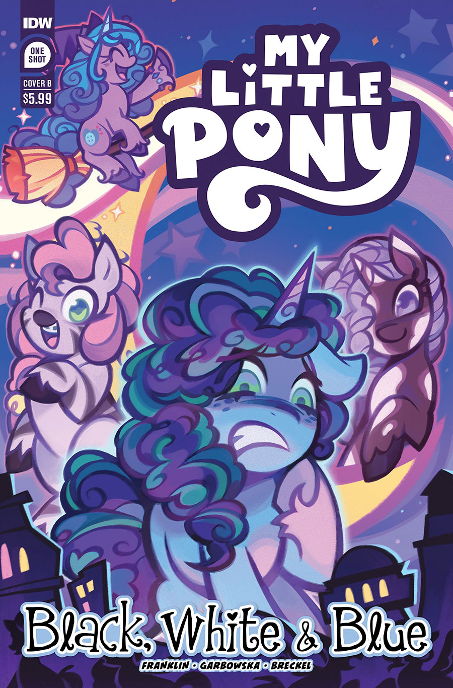My Little Pony Black White & Blue #1 (One Shot) Cover B Variant Syd Hall Cover