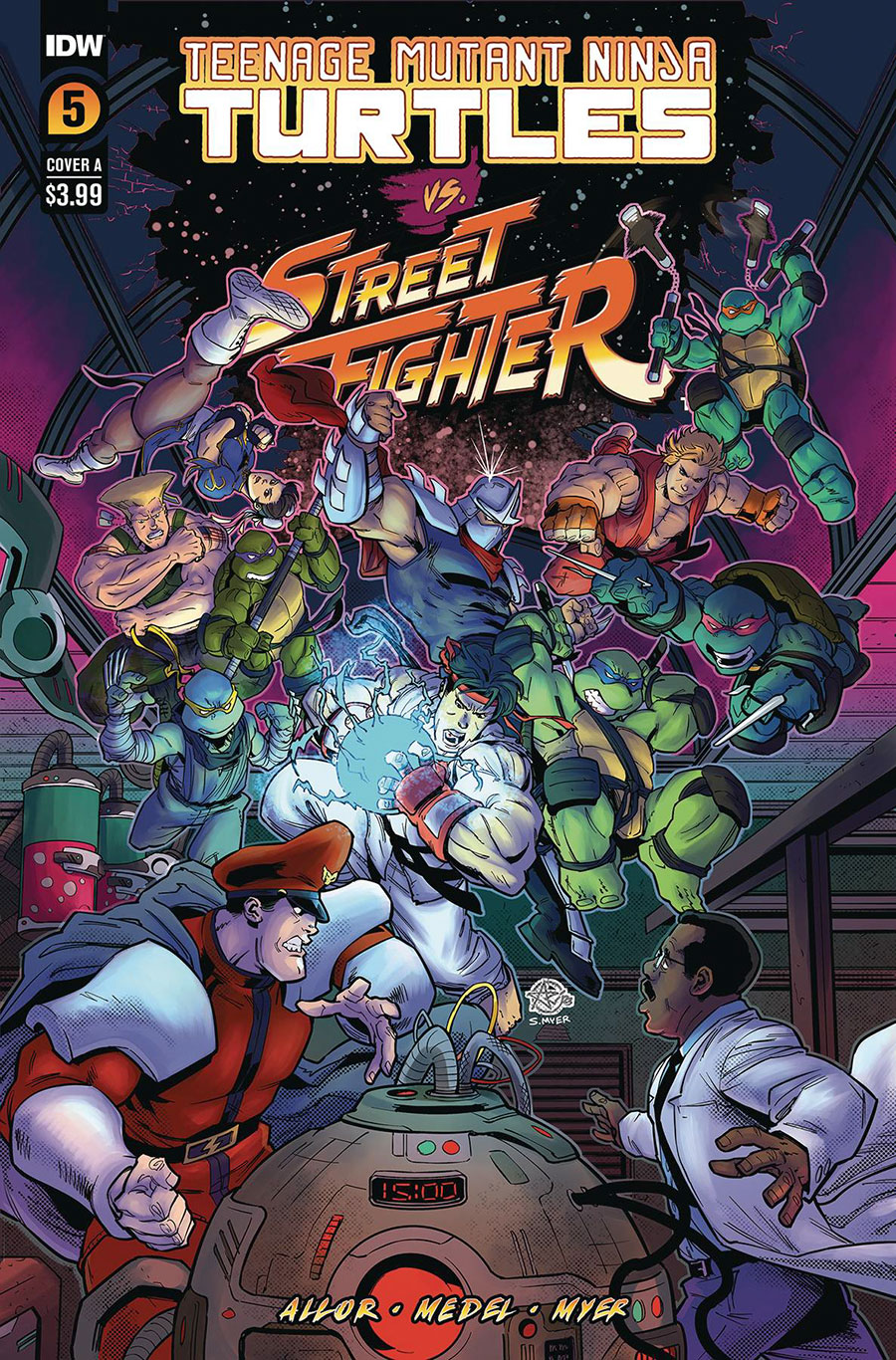 Teenage Mutant Ninja Turtles vs Street Fighter #5 Cover A Regular Ariel Medel Cover