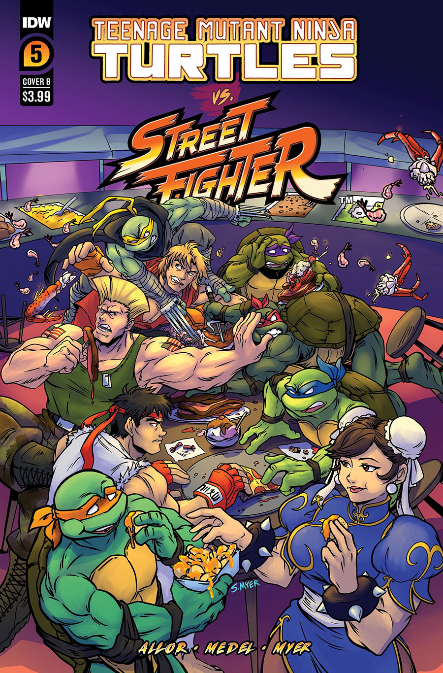 Teenage Mutant Ninja Turtles vs Street Fighter #5 Cover B Variant Sarah Myer Cover