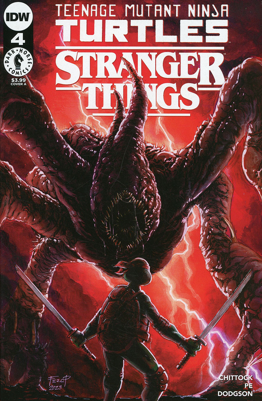 Teenage Mutant Ninja Turtles x Stranger Things #4 Cover A Regular Fero Pe Cover