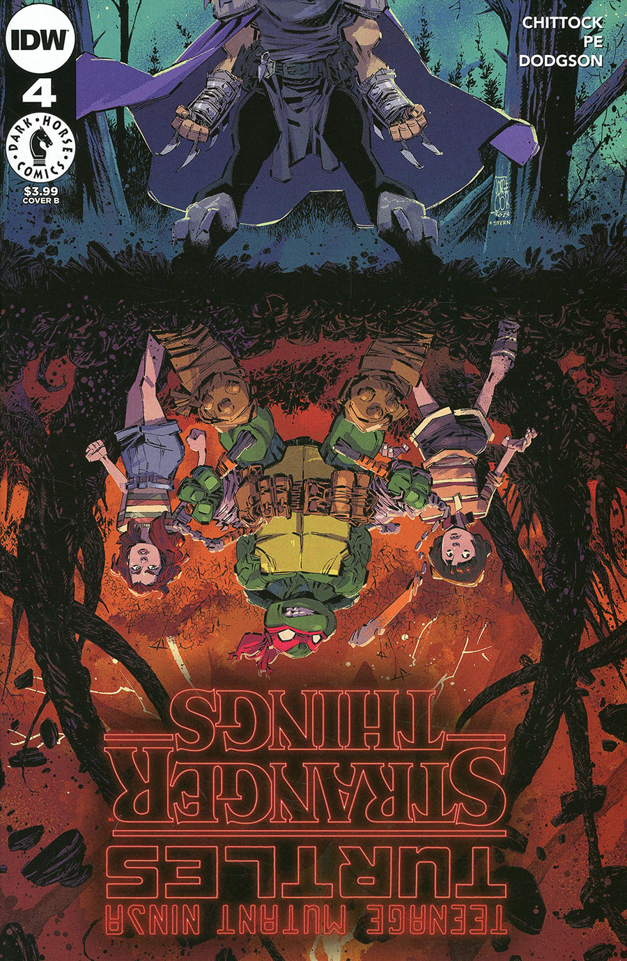 Teenage Mutant Ninja Turtles x Stranger Things #4 Cover B Variant Jorge Corona Cover