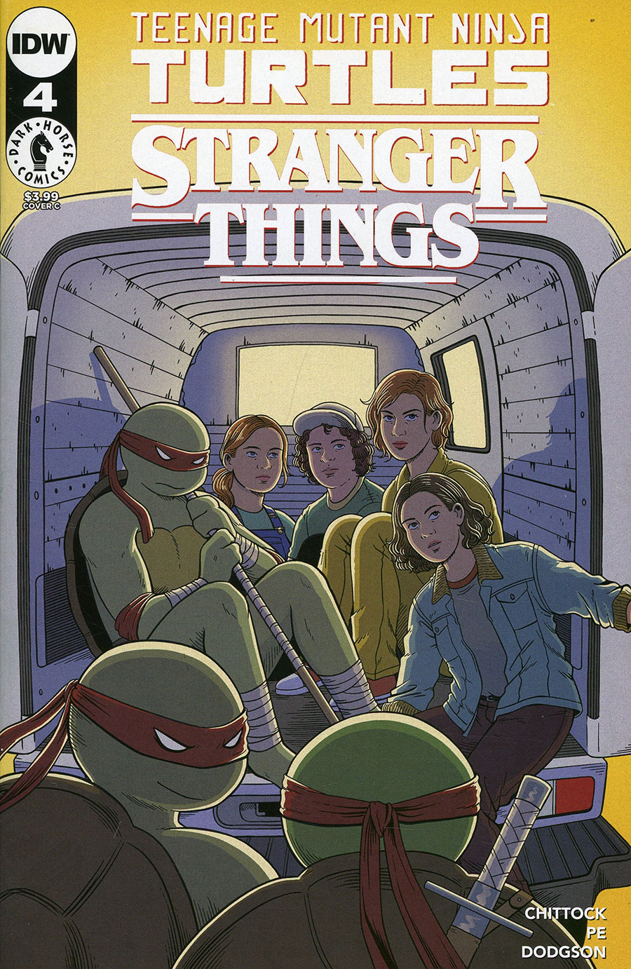 Teenage Mutant Ninja Turtles x Stranger Things #4 Cover C Variant Jenn Woodall Cover