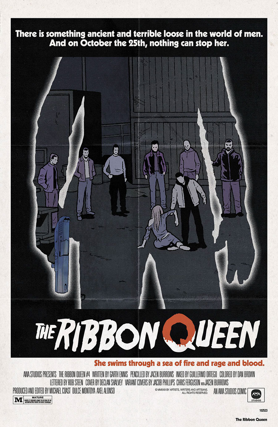 Ribbon Queen #4 Cover C Variant Chris Ferguson & Jacen Burrows Horror Homage Cover