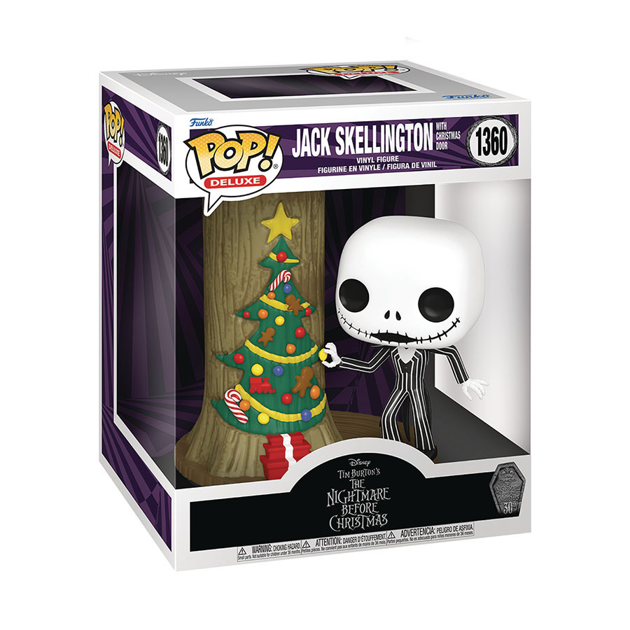 POP Deluxe Disney Nightmare Before Christmas 30th Anniversary Jack With Christmas Town Door Vinyl Figure