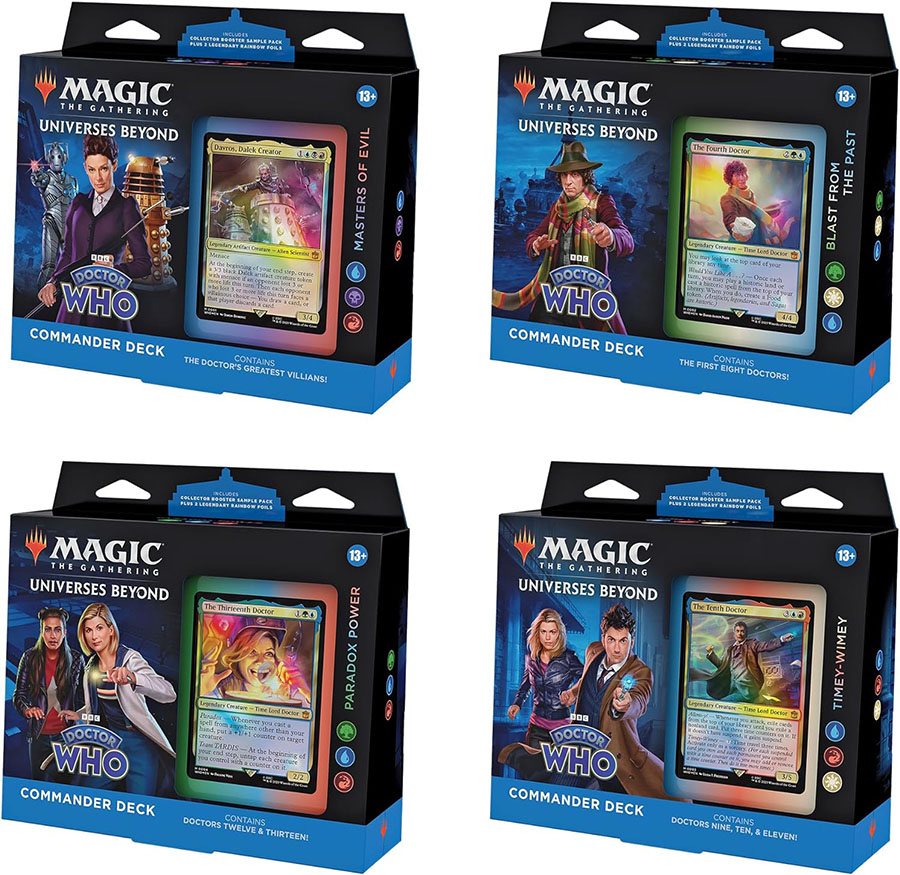 Magic The Gathering Doctor Who Commander Deck Display (4-Count)