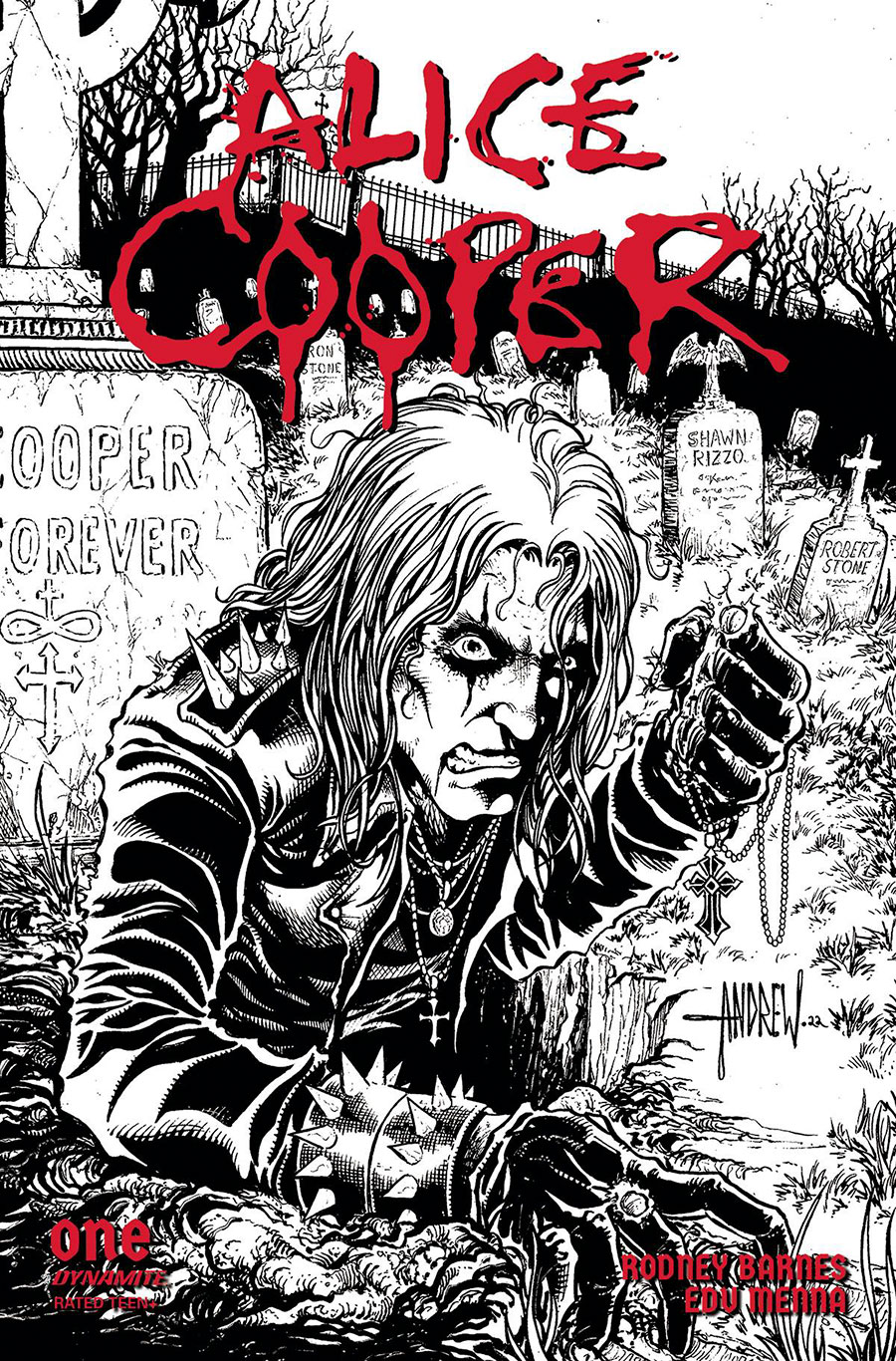 Alice Cooper Vol 2 #1 Cover G Incentive Andrew Mangum Line Art Cover