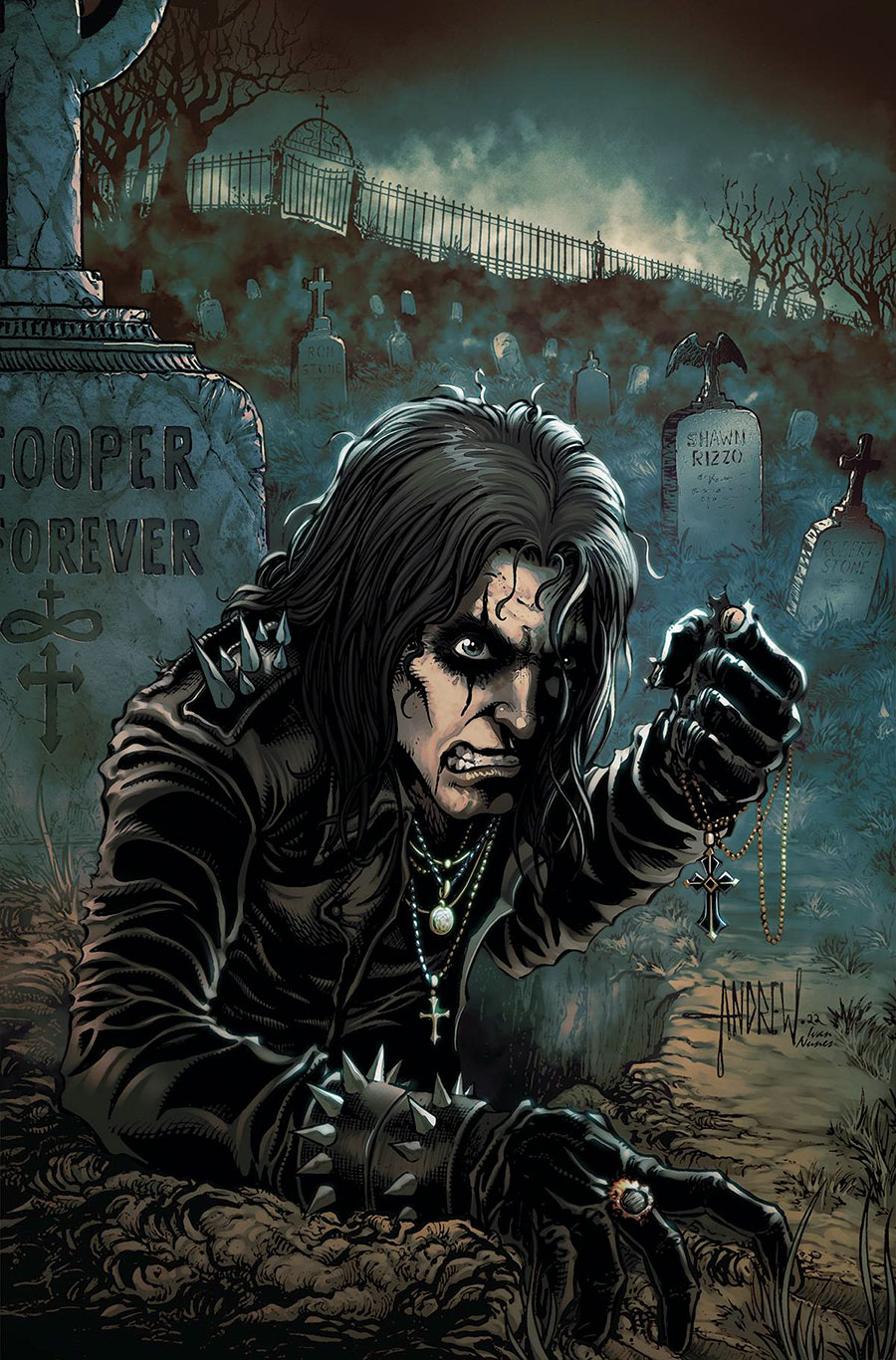 Alice Cooper Vol 2 #1 Cover J Incentive Andrew Mangum Virgin Cover