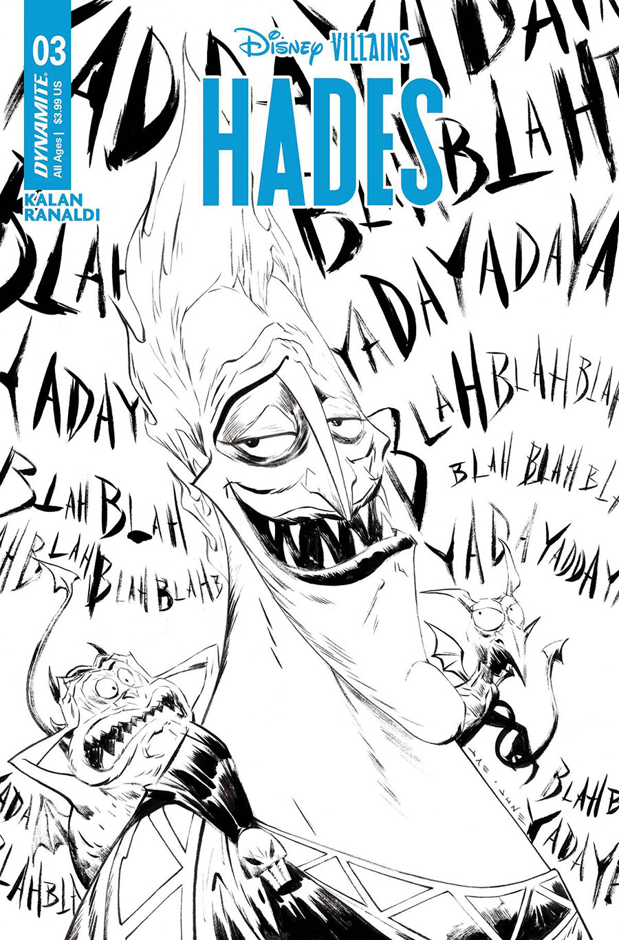 Disney Villains Hades #3 Cover F Incentive Jae Lee Line Art Cover
