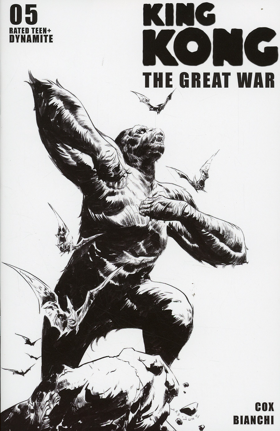 Kong The Great War #5 Cover D Incentive Jae Lee Line Art Cover