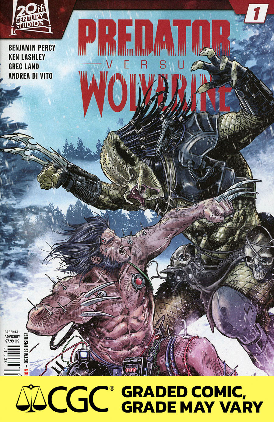 Predator vs Wolverine #1 Cover O DF CGC Graded 9.6 Or Higher