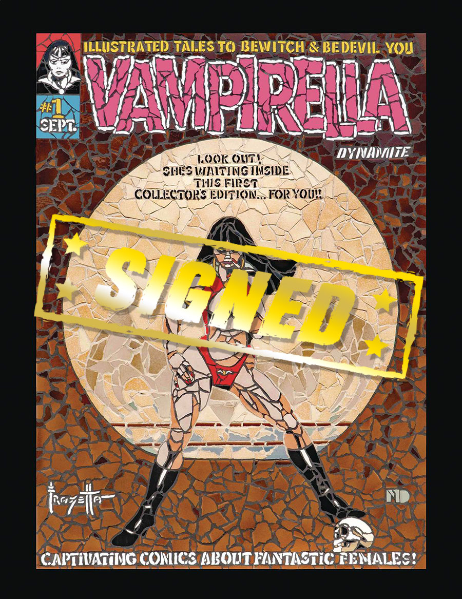 Vampirella Magazine #1 Limited Facsimile Edition Cover B Matt DiMasi Frank Frazettta Homage Cover Signed Edition