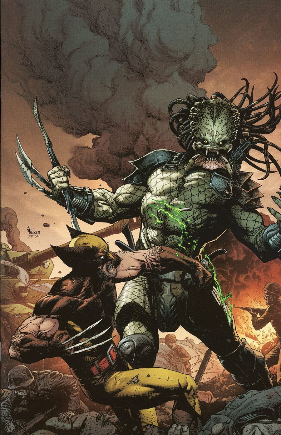 Predator vs Wolverine #2 Cover E Incentive Gary Frank Virgin Cover