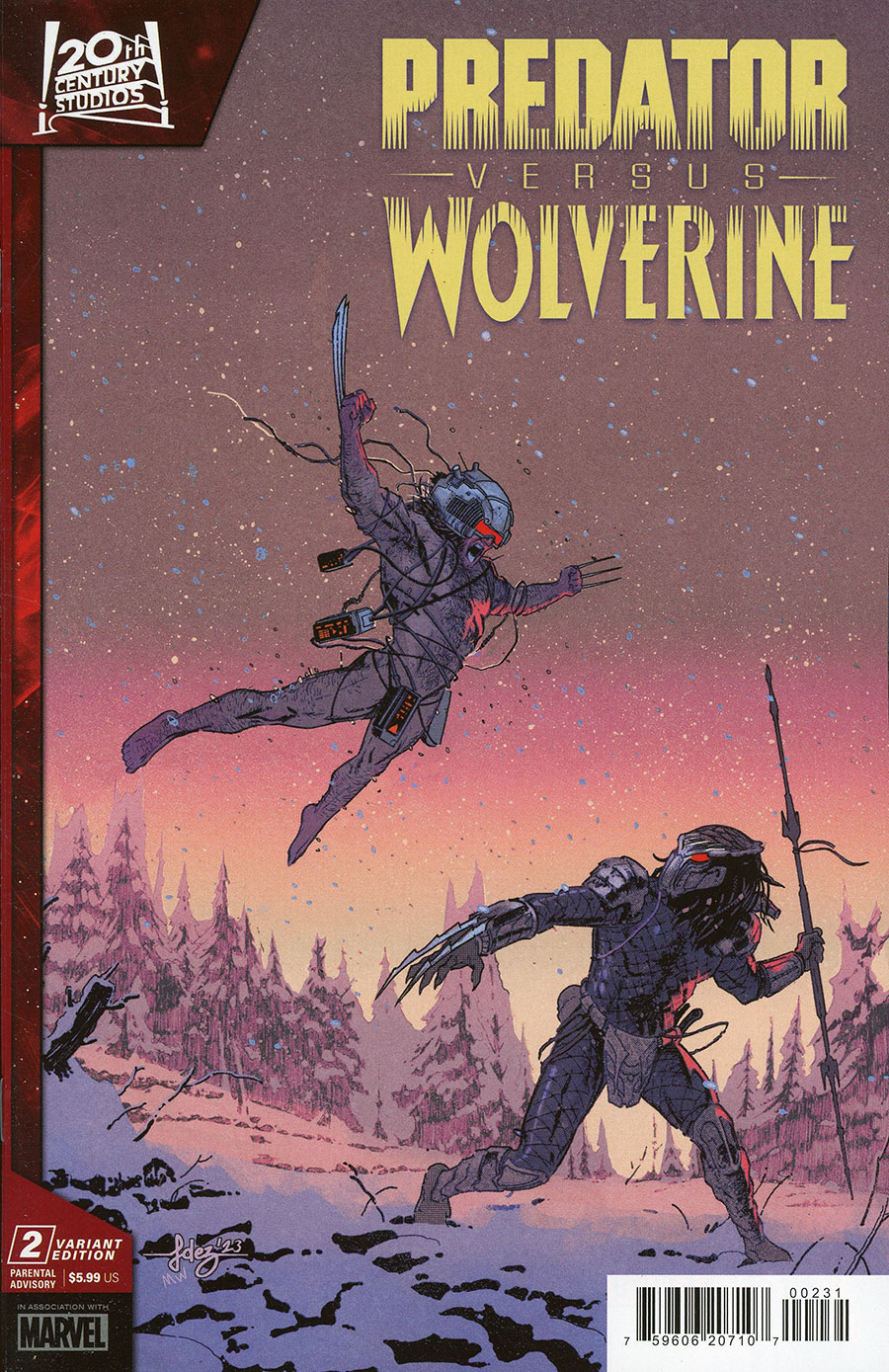 Predator vs Wolverine #2 Cover C Incentive Javier Fernandez Variant Cover