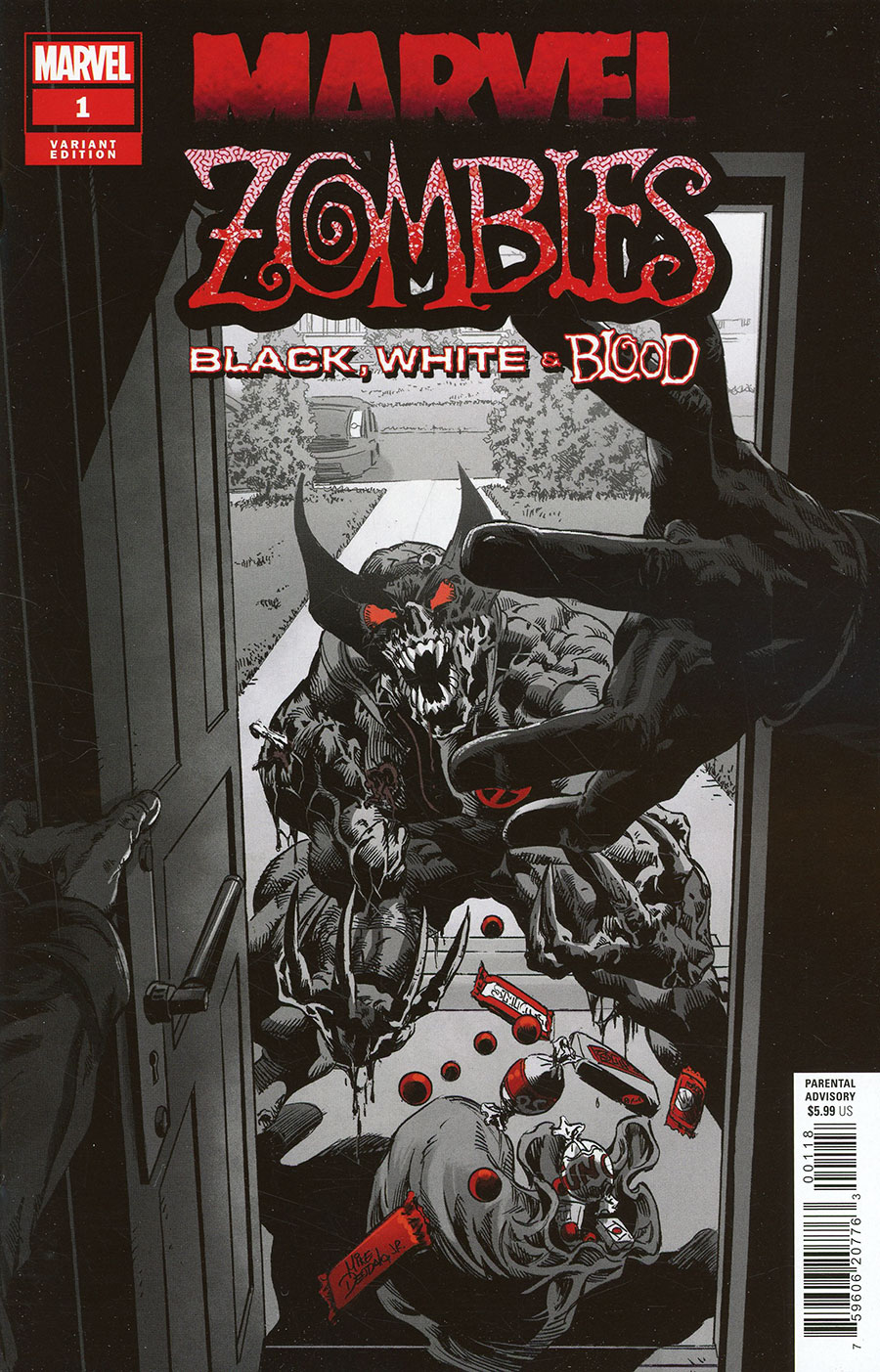 Marvel Zombies Black White & Blood #1 Cover F Incentive Mike Deodato Jr Unearthed Variant Cover