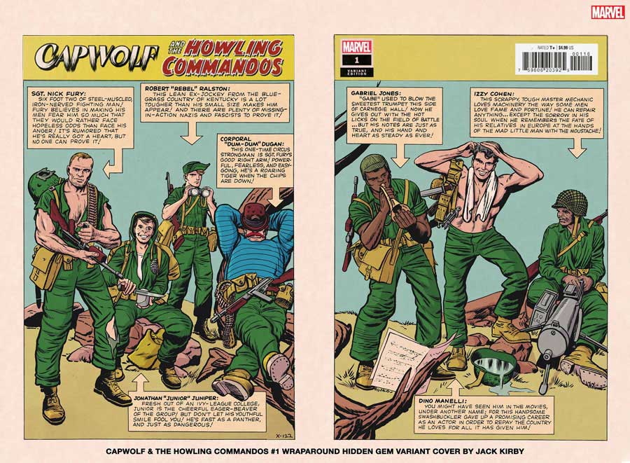 Capwolf And The Howling Commandos #1 Cover D Incentive Jack Kirby Hidden Gem Wraparound Variant Cover