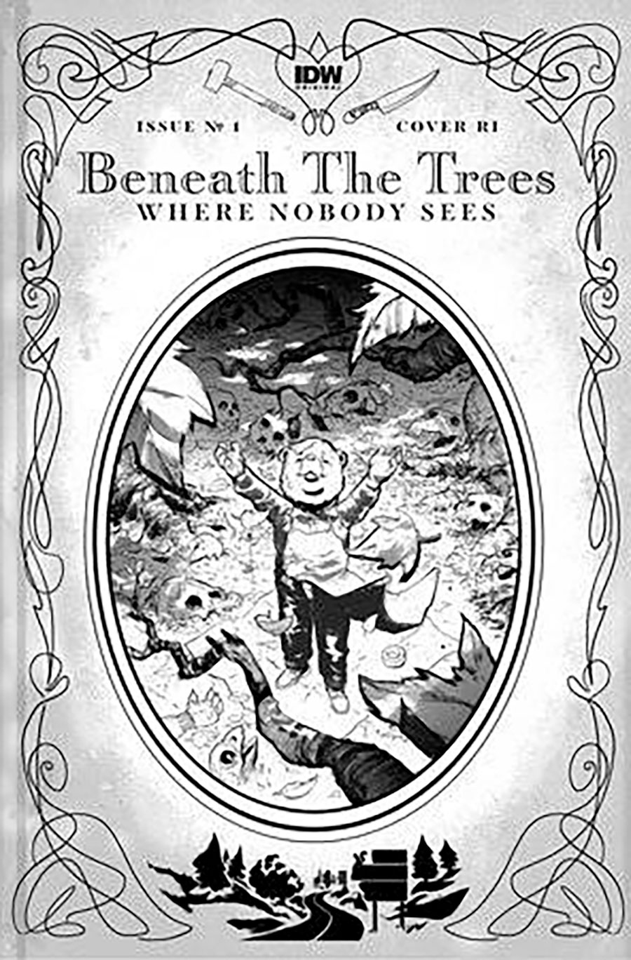 Beneath The Trees Where Nobody Sees #1 Cover D Incentive Riley Rossmo Storybook Black & White Cover