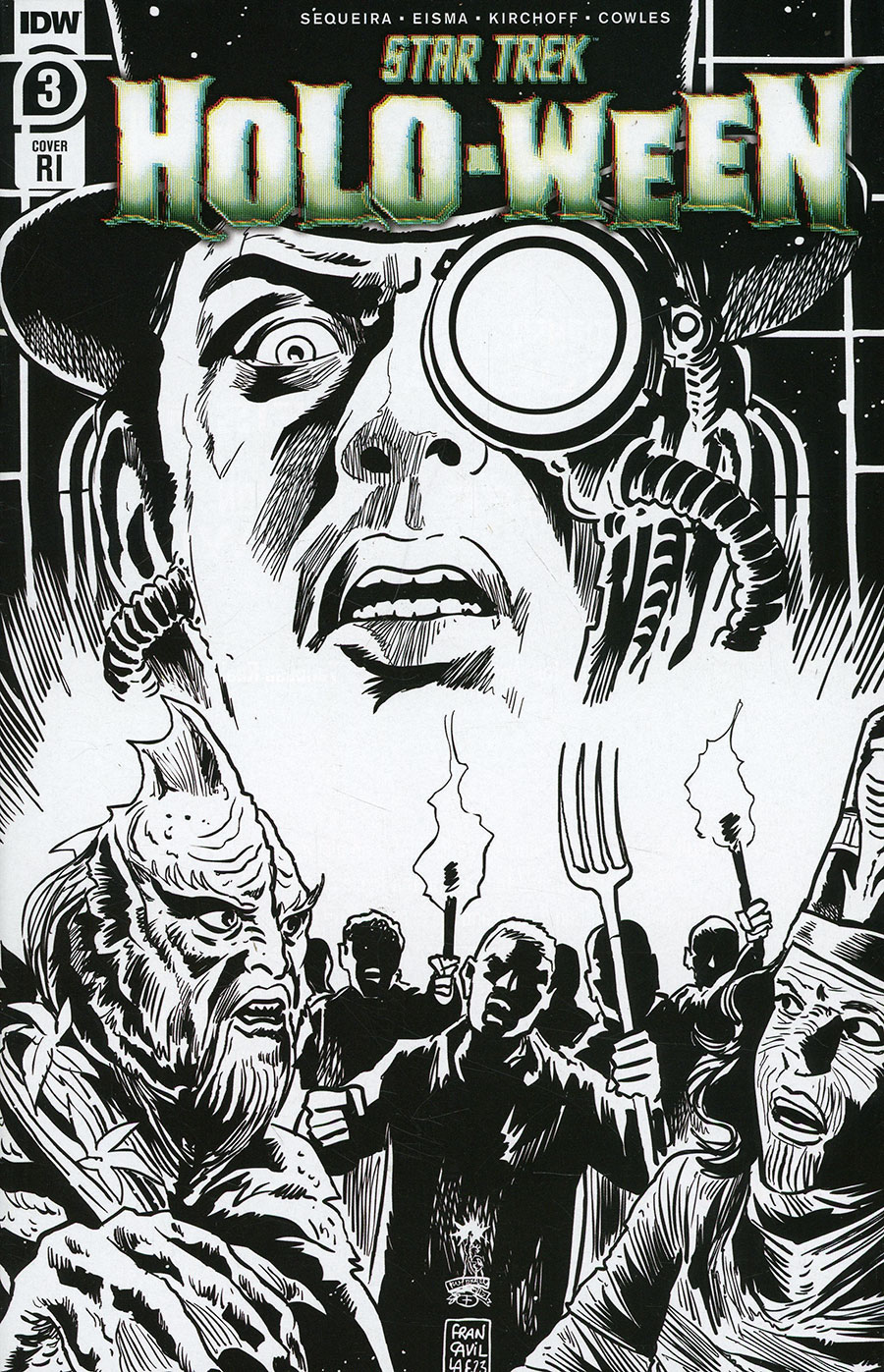 Star Trek Holo-Ween #3 Cover C Incentive Francesco Francavilla Black & White Cover