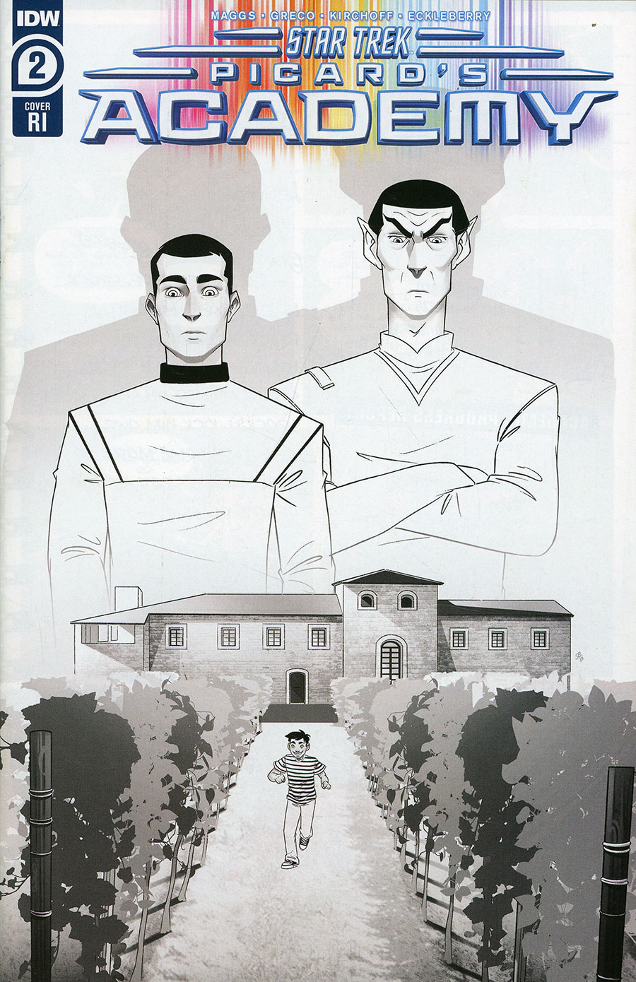 Star Trek Picards Academy #2 Cover C Incentive Sweeney Boo Black & White Cover
