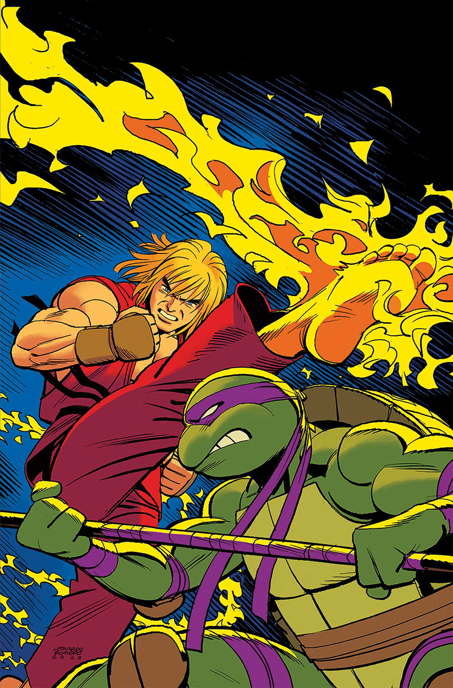 Teenage Mutant Ninja Turtles vs Street Fighter #5 Cover G Incentive Leonardo Romero Virgin Variant Cover