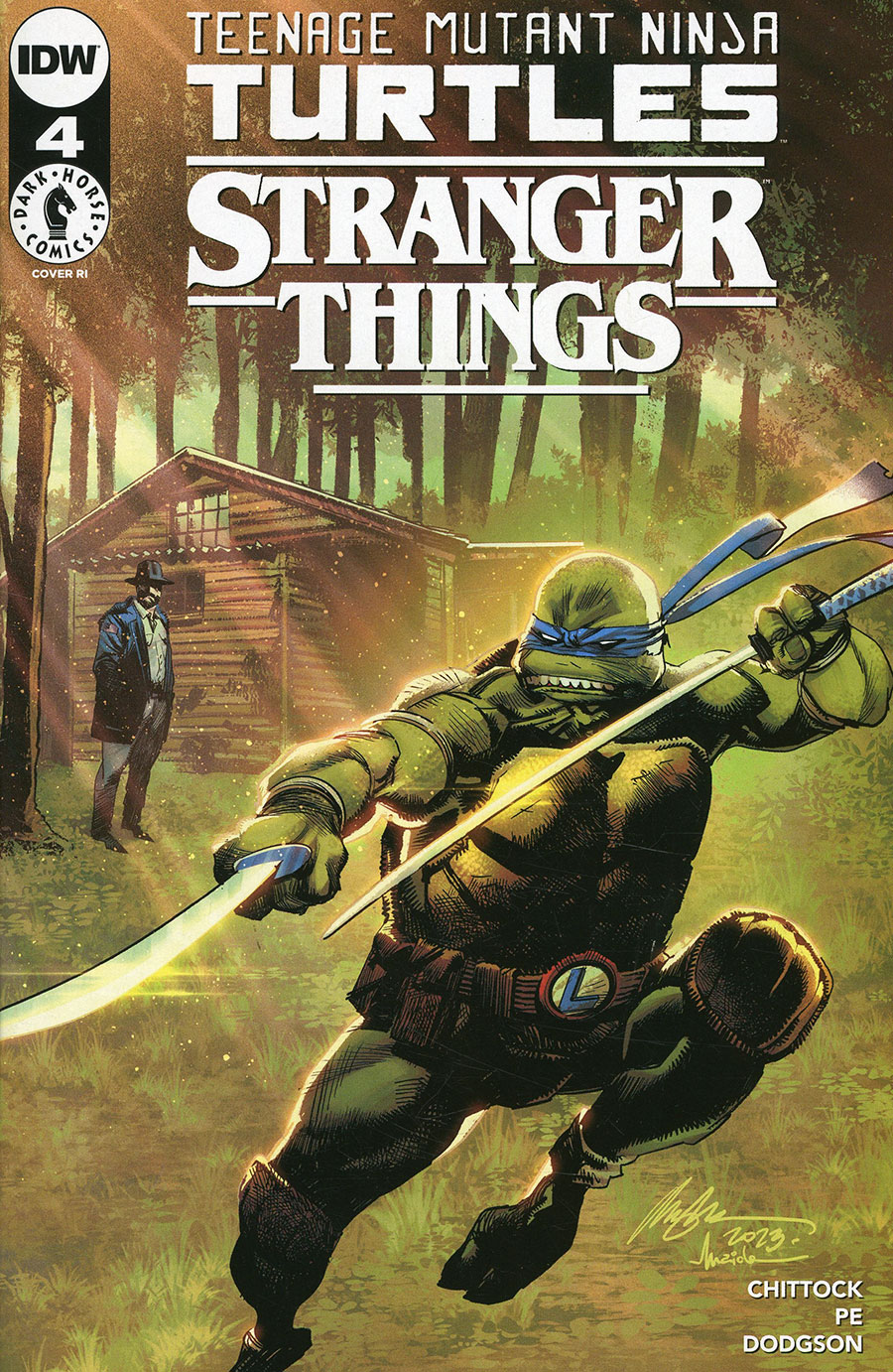 Teenage Mutant Ninja Turtles x Stranger Things #4 Cover F Incentive Alberto Albuquerque Variant Cover