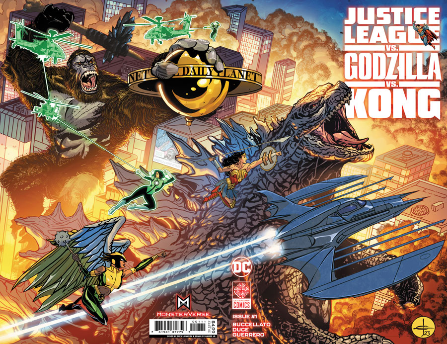 Justice League vs Godzilla vs Kong #1 Cover A Regular Drew Johnson Wraparound Cover