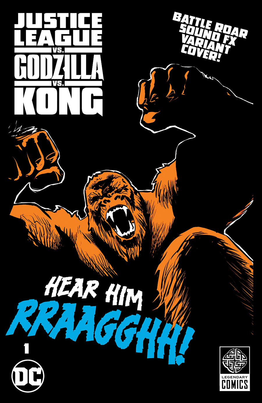 Justice League vs Godzilla vs Kong #1 Cover G Variant Christian Duce Kong Roar Sound FX Gatefold Cover