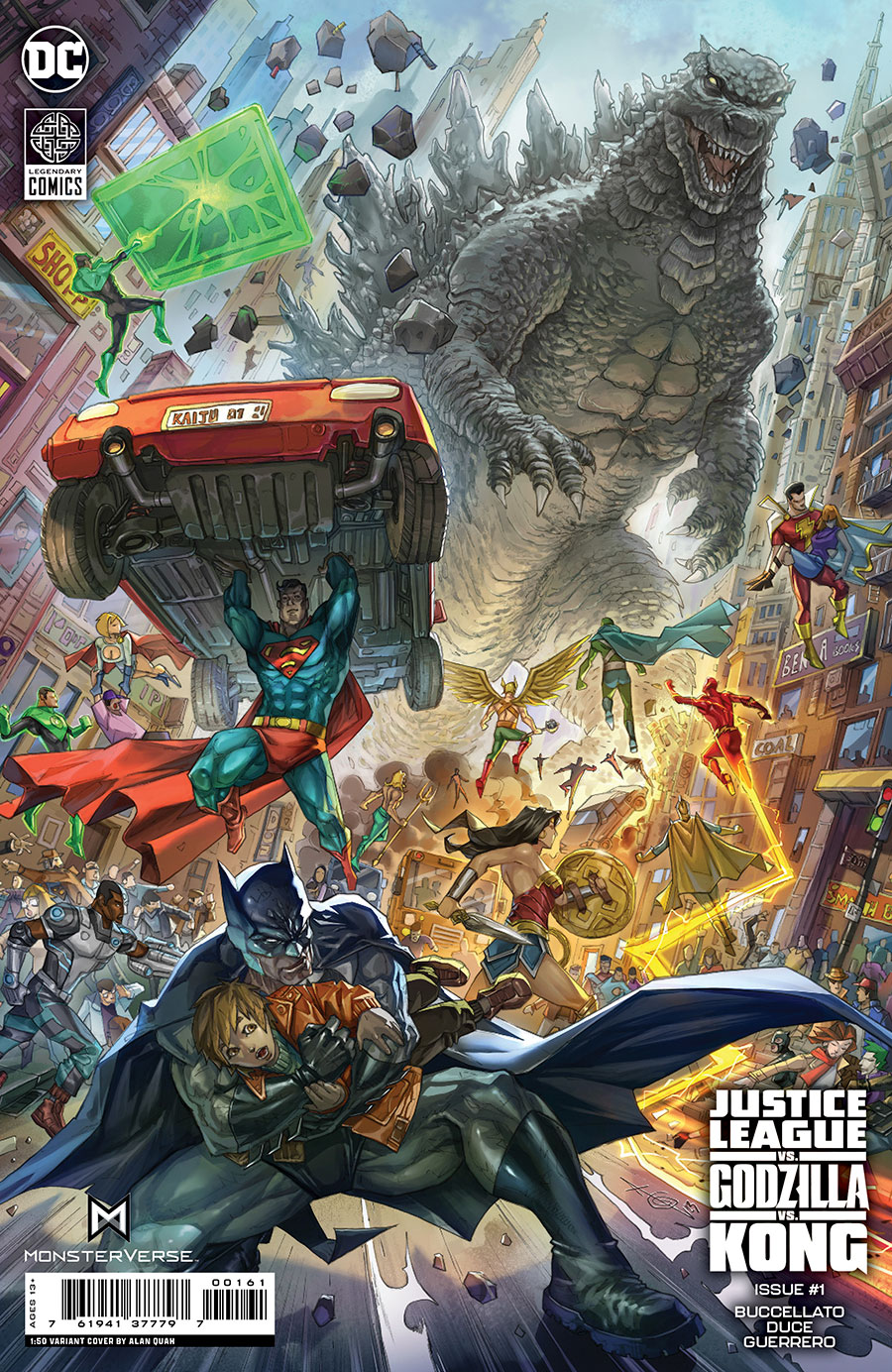 Justice League vs Godzilla vs Kong #1 Cover I Incentive Alan Quah Card Stock Variant Cover