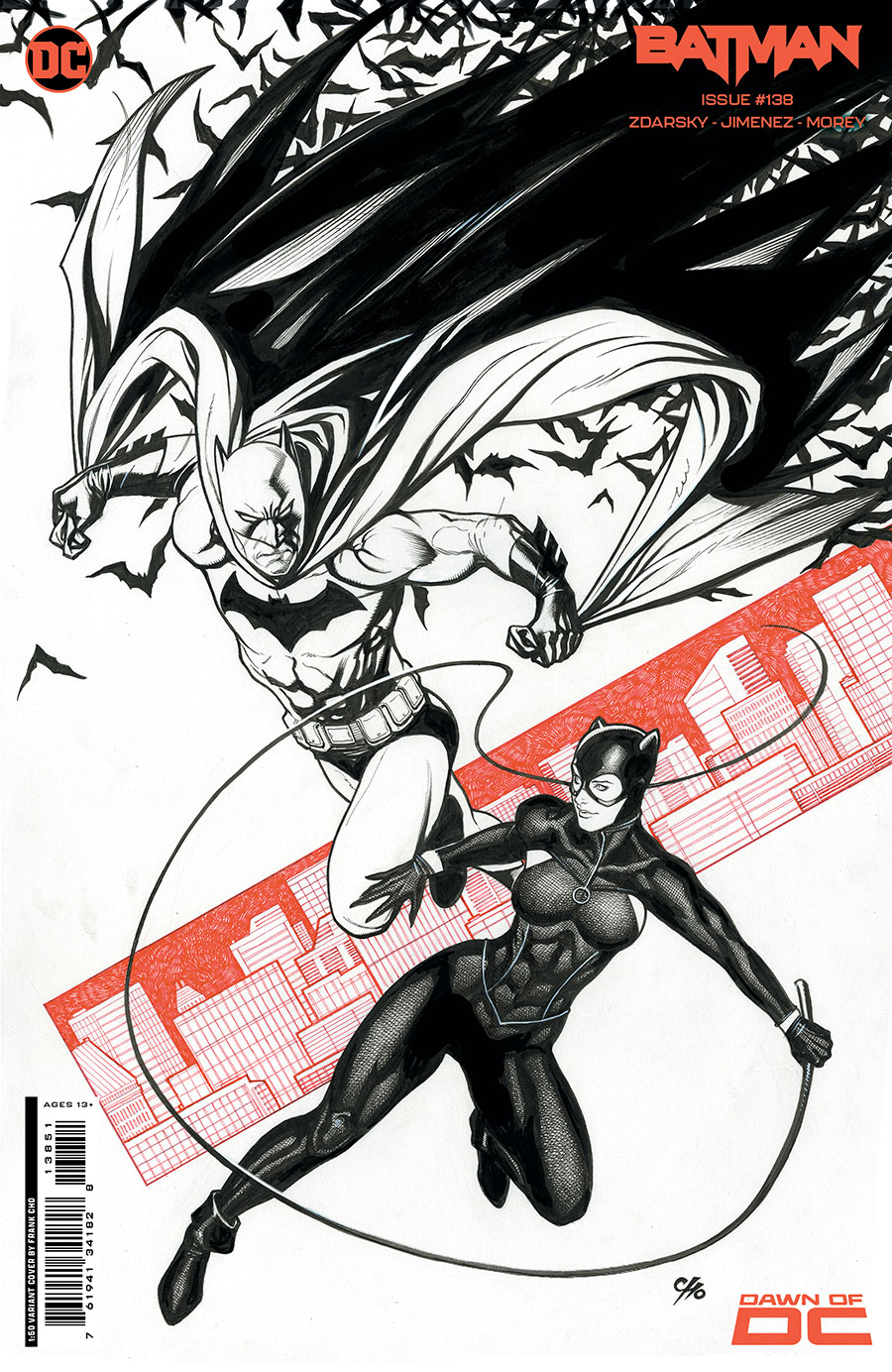 Batman Vol 3 #138 Cover G Incentive Frank Cho Black & White Card Stock Variant Cover (The Gotham War Part 4)